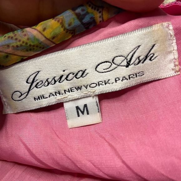 D6- JESSICA ASH Pink Paisley-Floral Spaghetti Dress - Picture 7 of 8